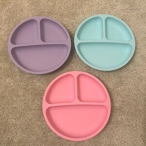 Hippypotamus toddler plates with suction-100% food grade